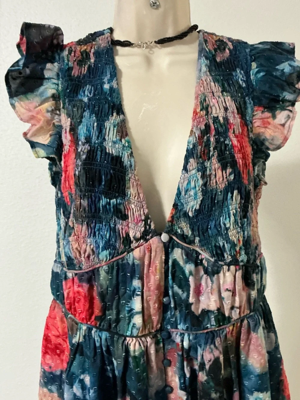 EUC Anthropologie The Peregrine Jumpsuit: Printed Eyelet Edition Size Small - Picture 6 of 16